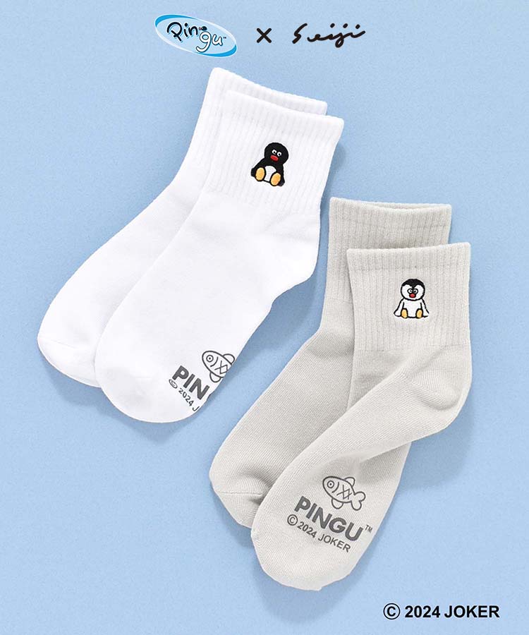 ピングー×マツモトセイジソックス ソックス 靴下 ファッション雑貨 松本セイジ PINGU ピングー キャラクター ぺんぎん ペンギン オリジナル  雑貨 かわいい 可愛い 小物 ブルーエ ブルーブルーエ bleubleuet 通販