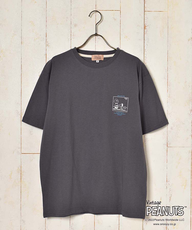 ≪OUTLET≫スヌーピーコミックプリントTシャツ(チャコール): ALL｜Bleu