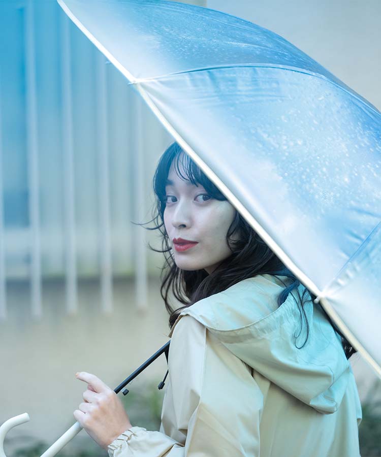 旅する喫茶クリームソーダ雨長傘 ブルー(ブルー): ALL｜Bleu Bleuet