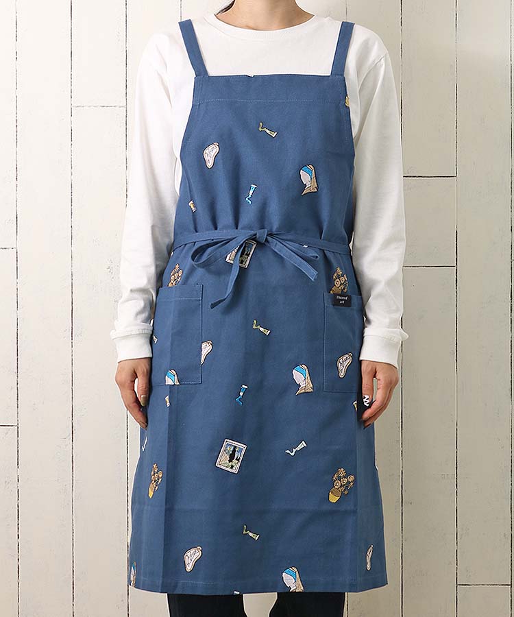 ≪SALE≫アート刺繍エプロン(ネイビー): ALL｜Bleu Bleuet（ブルー