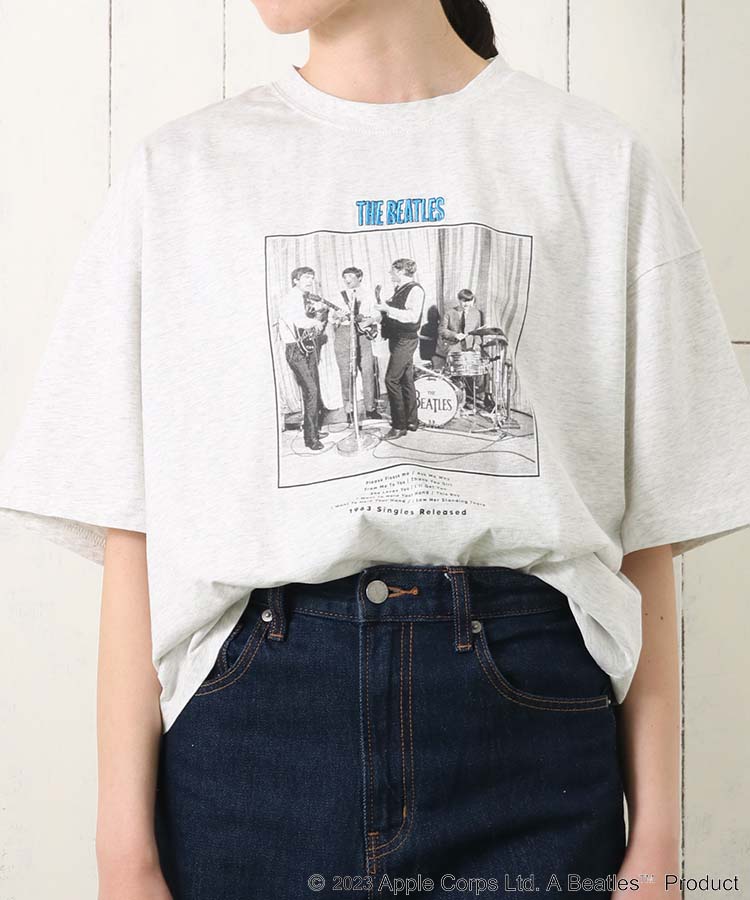 ≪SALE≫THE BEATLESビックフォトプリントTシャツ(チャコール): ALL