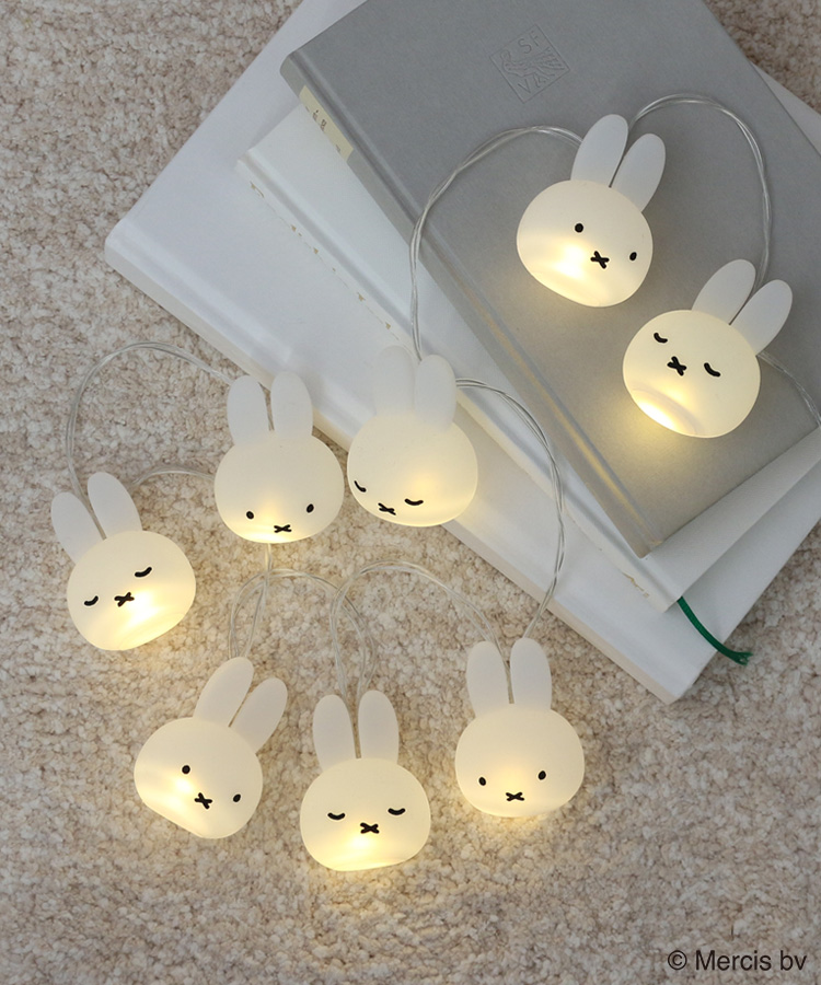 ミッフィーガーランドライト ミッフィー MIFFY キャラクター グッズ 雑貨 インテリア 小物 ライト ガーランドライト 間接照明 ブルーブルーエ  bleubleuet